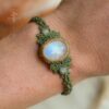 moonstone macrame bracelet