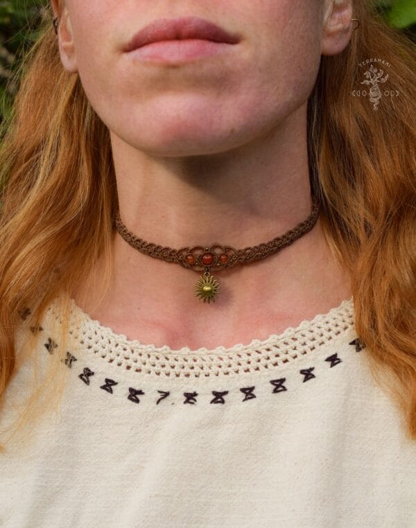 earthy boho sun choker