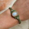 moonstone macrame bracelet
