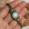 moonstone macrame bracelet