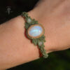 moonstone macrame bracelet