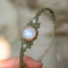 moonstone macrame bracelet