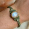 moonstone macrame bracelet