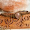 peach moonstone macrame choker