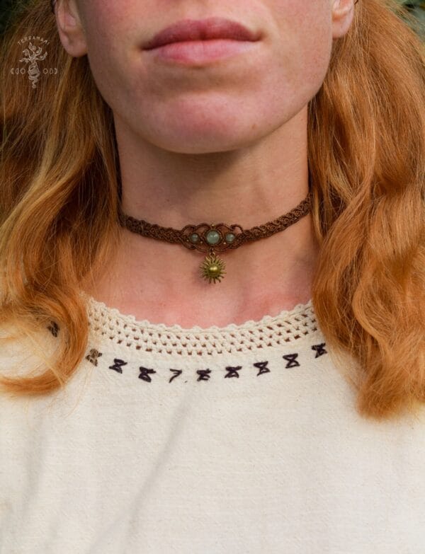 earthy boho sun choker