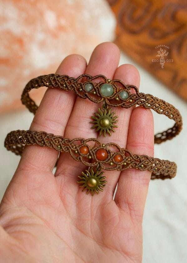 earthy boho sun choker