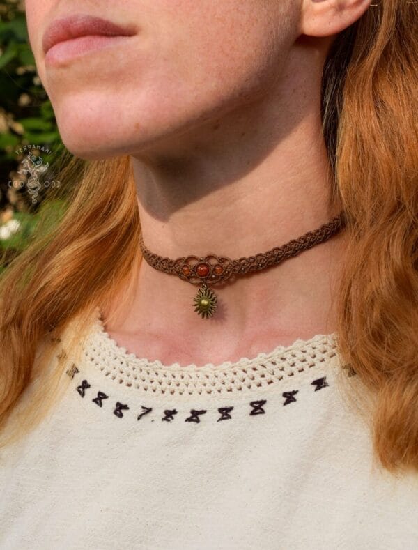 earthy boho sun choker