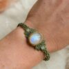 moonstone macrame bracelet