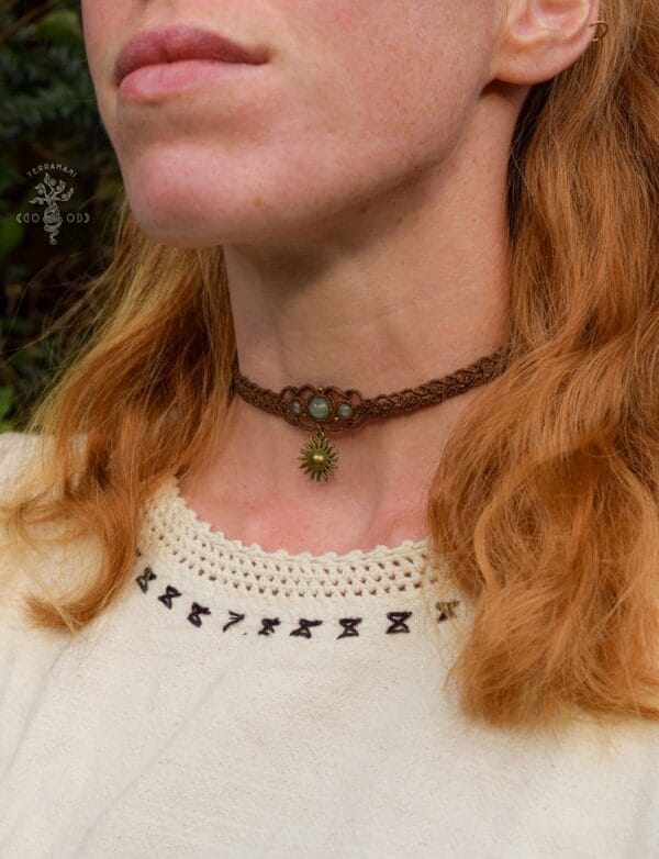 earthy boho sun choker