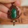 malachite fairy necklace