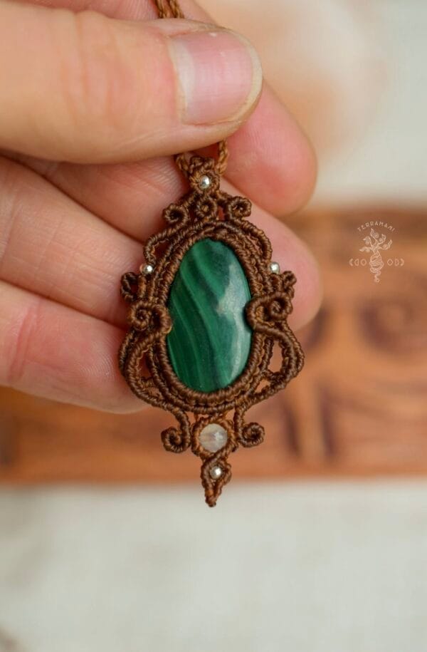 malachite fairy necklace