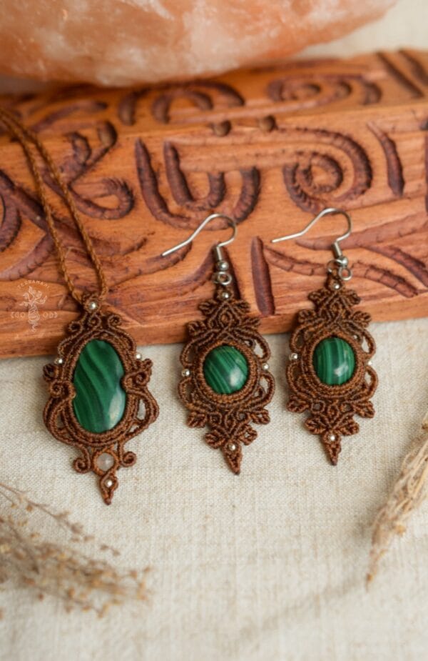 malachite fairy necklace