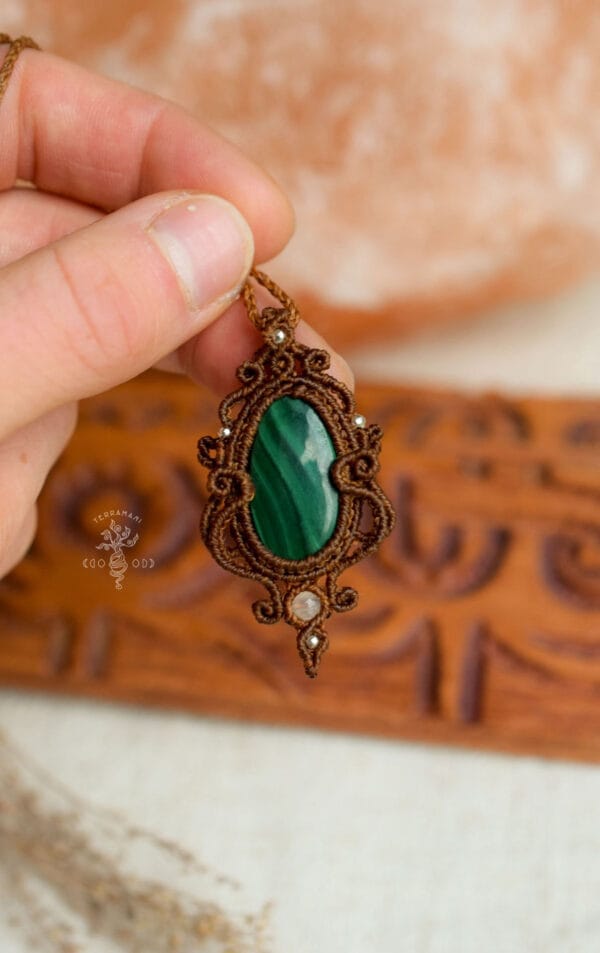 malachite fairy necklace
