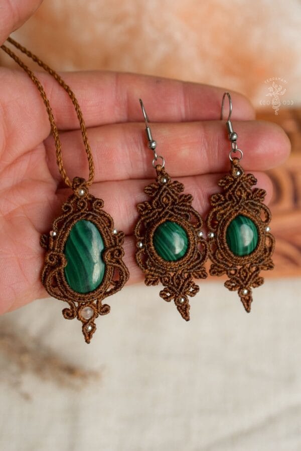 malachite fairy necklace