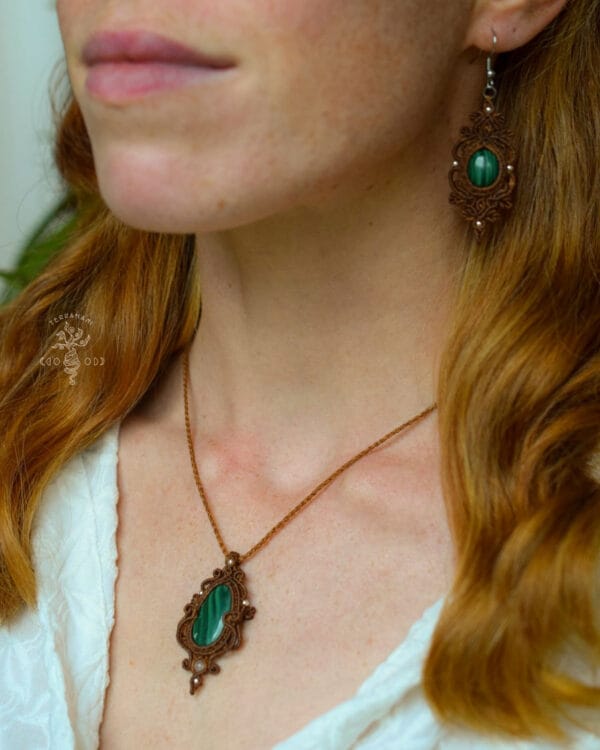malachite fairy necklace