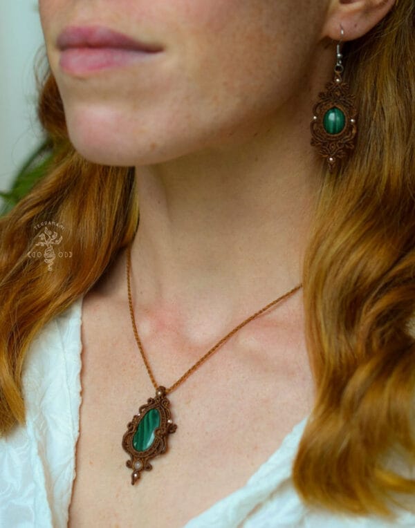 malachite fairy necklace