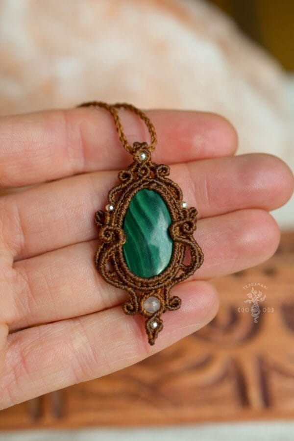 malachite fairy necklace