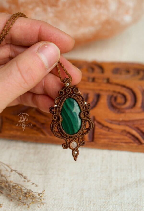 malachite fairy necklace
