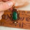 malachite fairy necklace