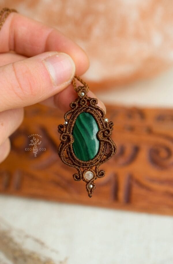 malachite fairy necklace