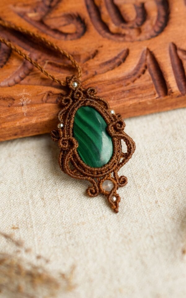 malachite fairy necklace