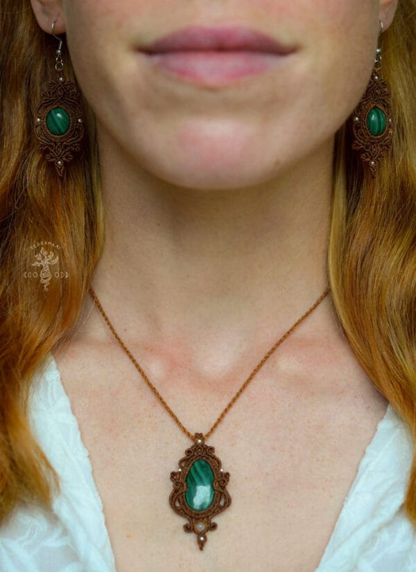malachite fairy necklace