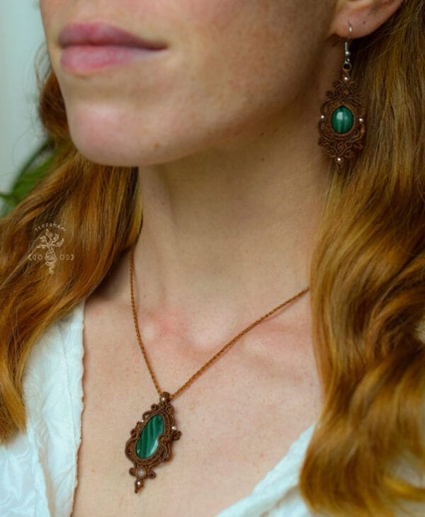 malachite fairy necklace