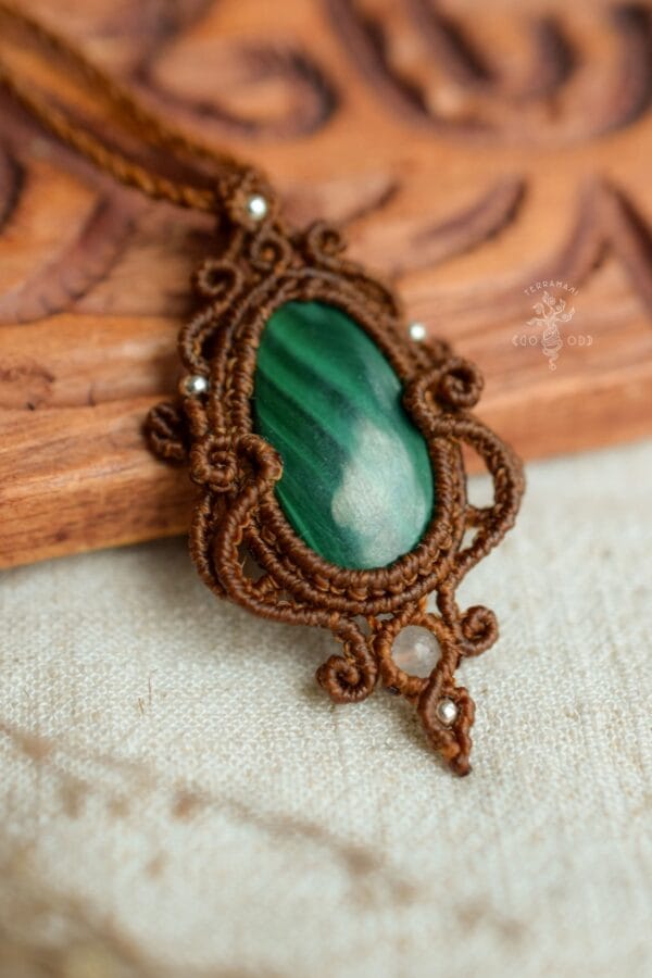malachite fairy necklace