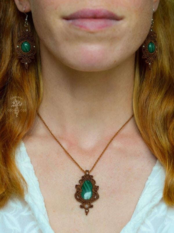 malachite fairy necklace