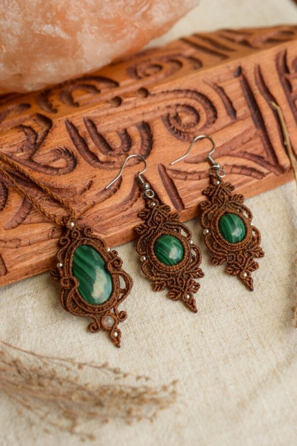 malachite fairy necklace