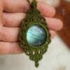 green labradorite necklace