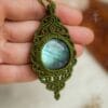 green labradorite necklace