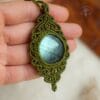 green labradorite necklace