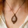 moonstone macrame necklace