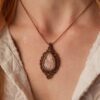 moonstone macrame necklace