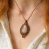 moonstone macrame necklace