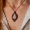 moonstone macrame necklace