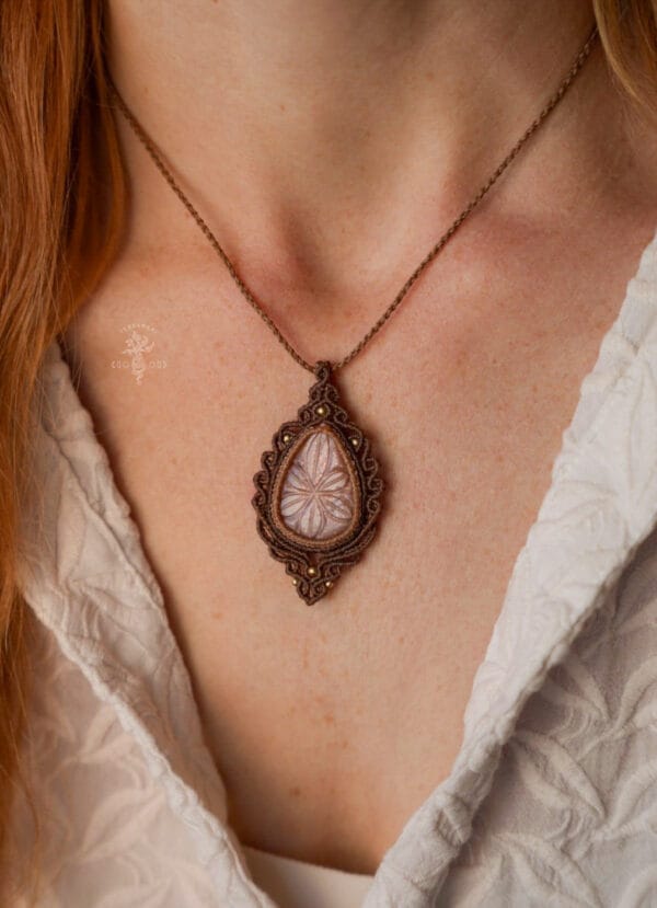 moonstone macrame necklace
