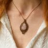 moonstone macrame necklace