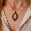 moonstone macrame necklace
