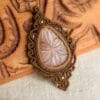 carved moonstone macrame necklace