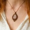 moonstone macrame necklace