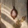moonstone macrame necklace