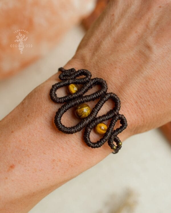 Tiger Eye serpent bracelet