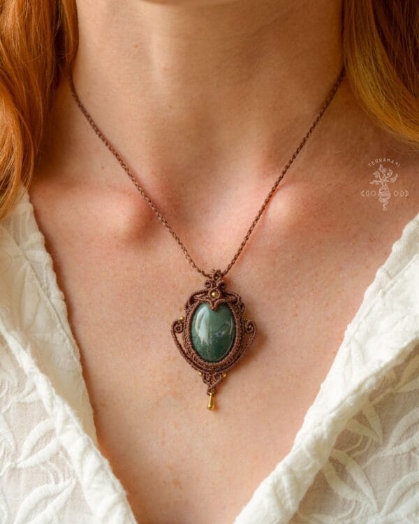 Magical druid Indian Agate necklace