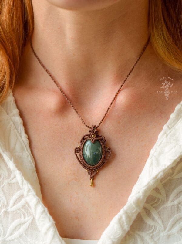 Magical druid Indian Agate necklace