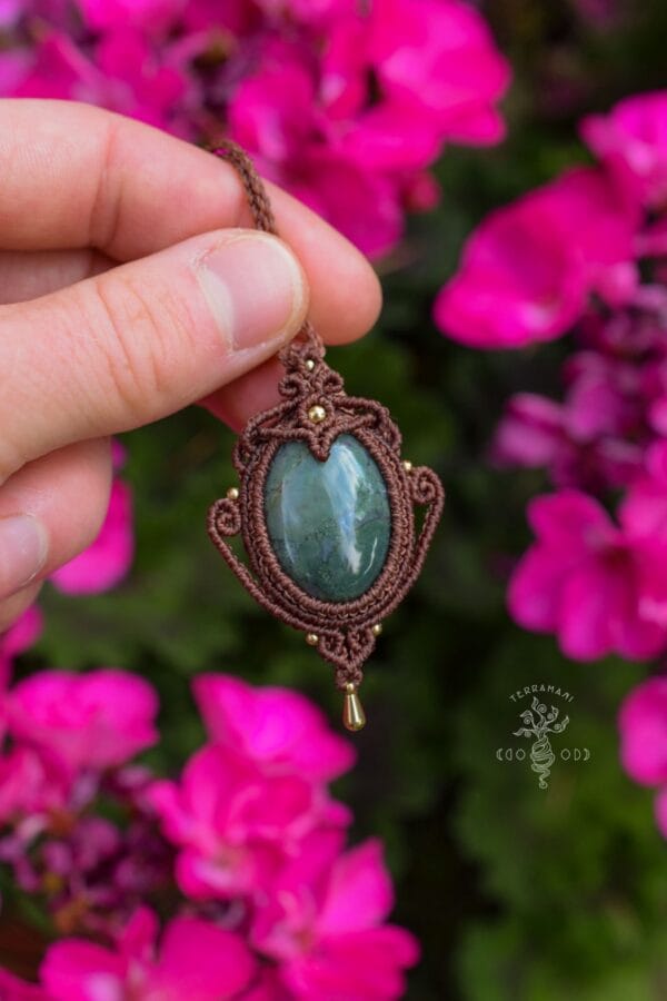 Magical druid Indian Agate necklace