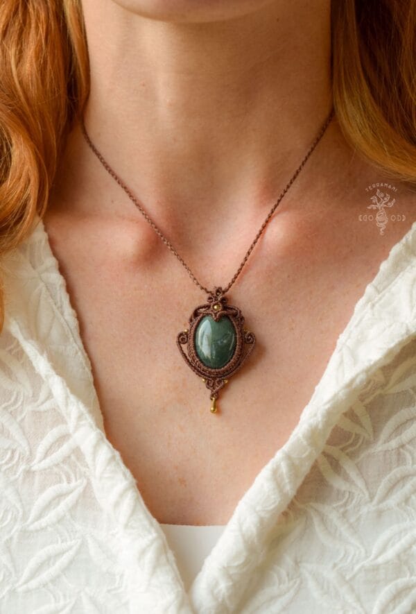 Magical druid Indian Agate necklace