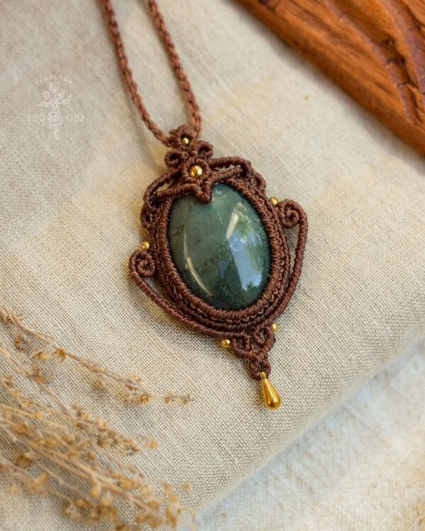 Magical druid Indian Agate necklace