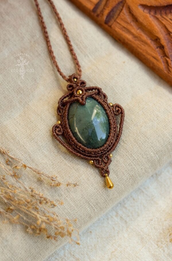 Magical druid Indian Agate necklace